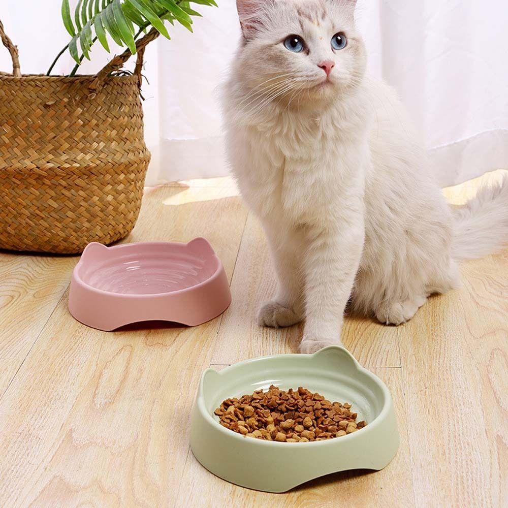 [Elegan] Mangkuk Makan Hewan Peliharaan Bahan Plastik Tahan Lama Puppy Feeder Dish Untuk Anjing Kucing Berdiri Perlengkapan Hewan Peliharaan