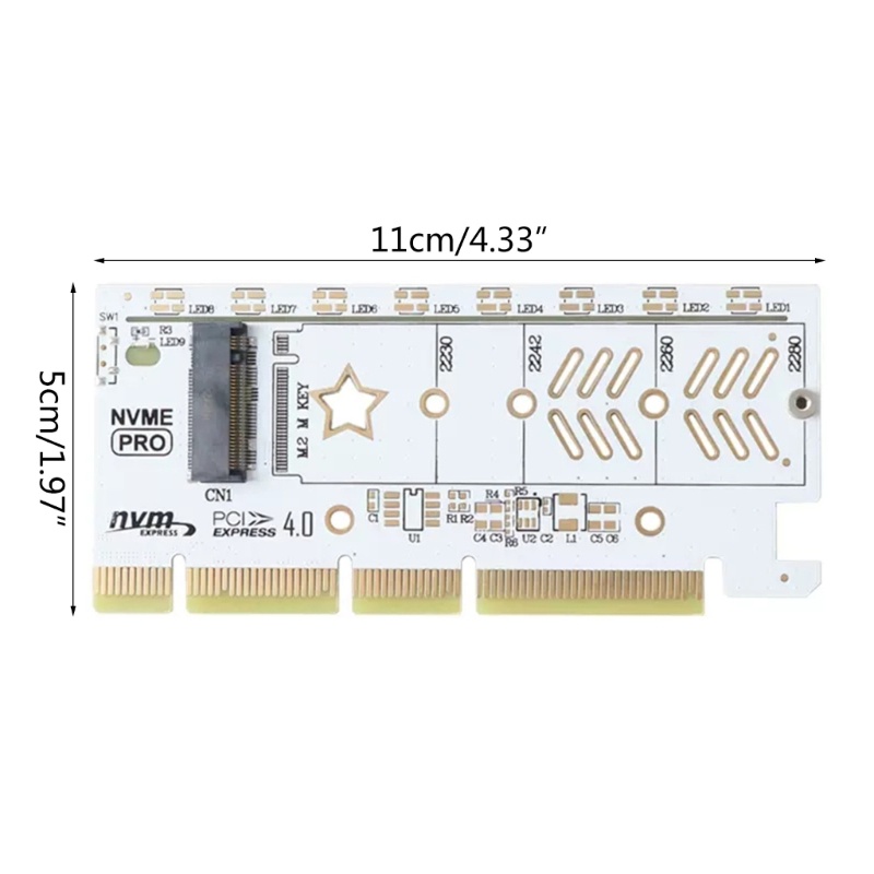 Adaptor btsg M.2 NVME to pcie 4.0 x16, Kartu Ekspansi pcie x16 Gen4 Dengan Casing Aluminium, Untuk 980 PRO,970 EVO