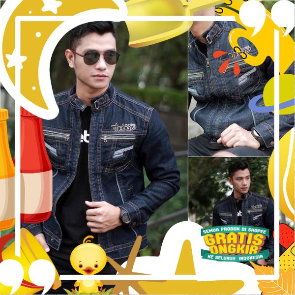 [COD] JAKET JEANS BORDIR ORIGINAL THE BOJIEL-  JAKET JEANS SANDWASH BORDIR - JAKET JEANS PRIA - JAKE