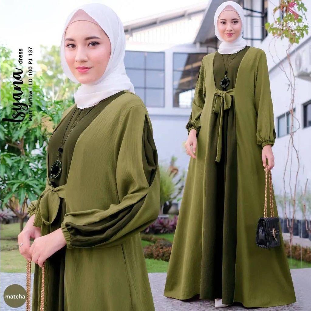 ISYANA DRESS  CRINCLE  SIZE JUMBO M L XL XXL GAMIS ISYANA DRESS PREMIUM  CRINCLE  BUSUI FRIENDLY