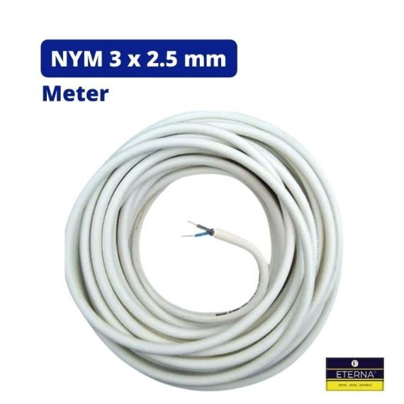 Kabel Listrik ETERNA NYM Putih 3 x 2.5 mm / (Meter)