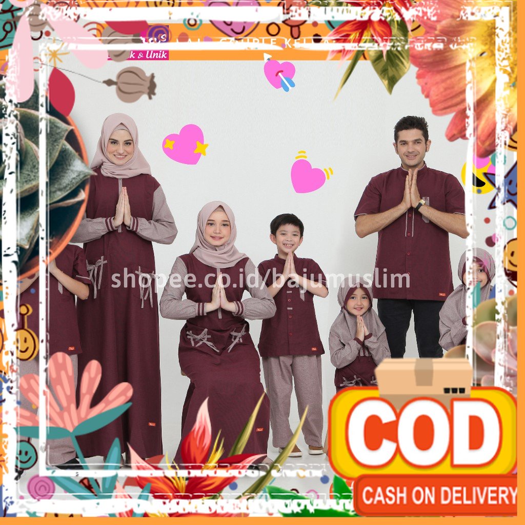 Baju Gamis Couple Keluarga Pasangan Dress Pesta Muslim Kondangan Wanita Ibu Anak Nibras Terbaru 2020 / Ramadhan sale