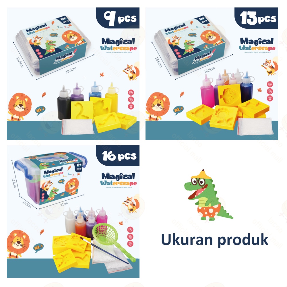 Lacoo Diy magical waterscape water jelly mainan kreatifitas anak edukasi jelly soap warna viral