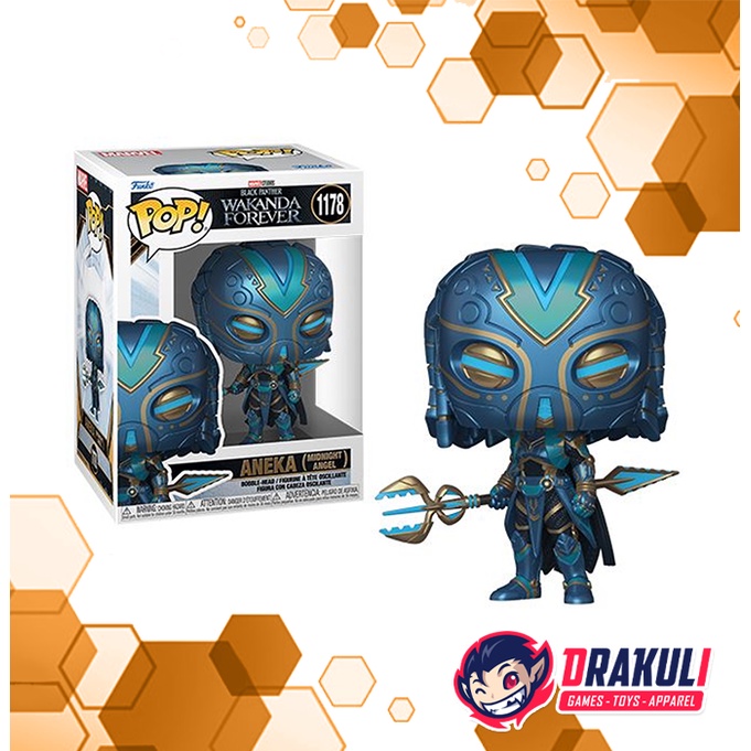 Drakuli Hobbies Toys Funko Pop Marvel Black Panther Wakanda Forever - (Aneka Midnight Angel) - STAND