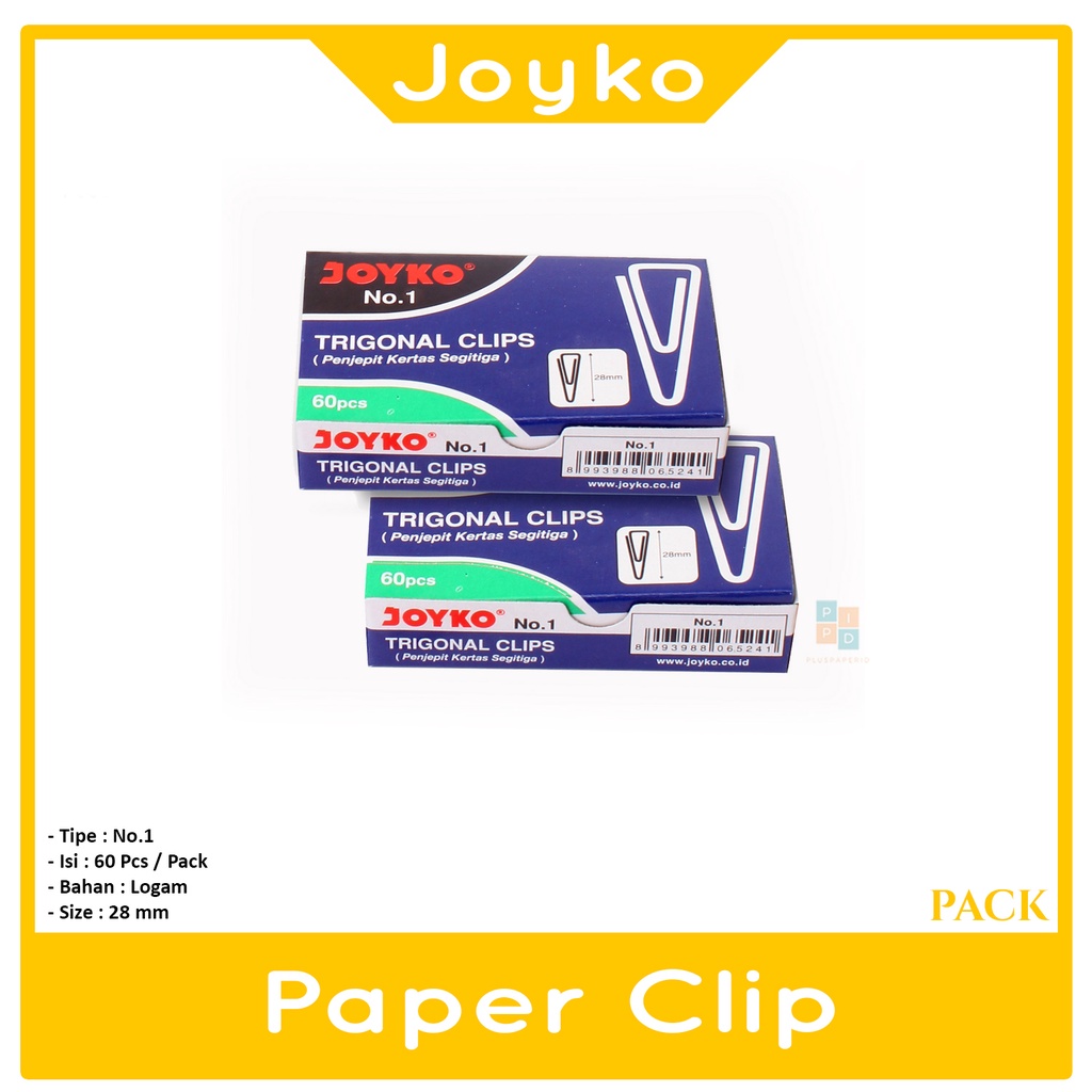 

JOYKO - Klip Kertas Trigonal No.1 - Pack