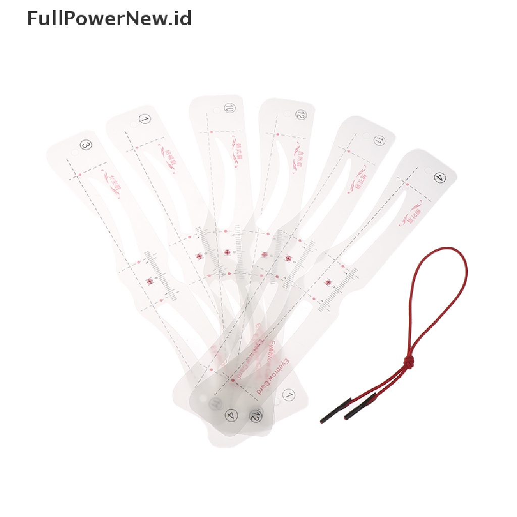 Power 12Pcs Silikon Stiker Alis Alis Template Sariawan Artefak Makeup Tools ID