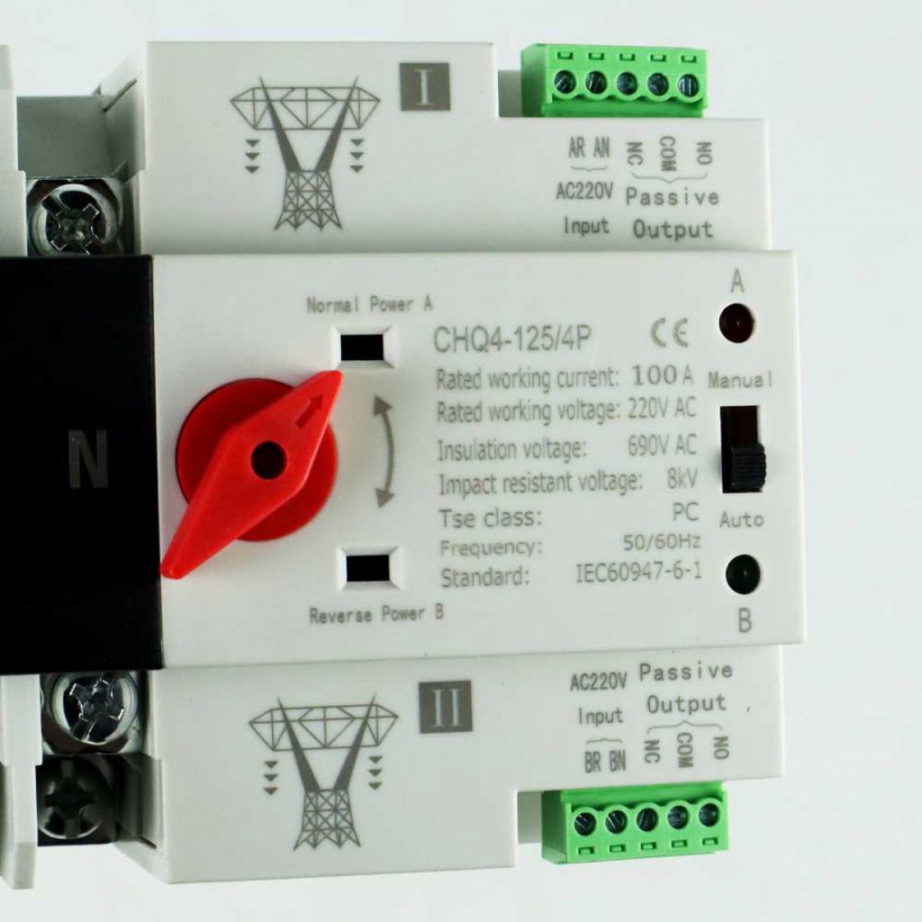 Saklar 4 Phase Transfer Kontrol Otomatis Manual Din Rail Power Supply