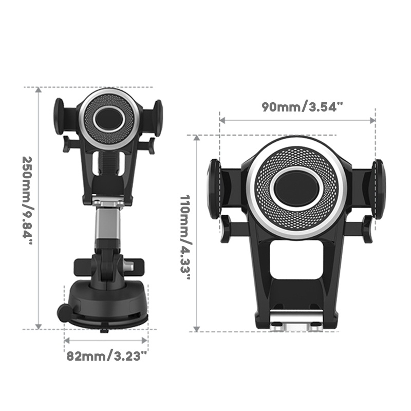 Zzz 360° Stand Bracket Holder Dudukan Kaca Depan Mobil Dapat Berputar Untuk Handphone Universal