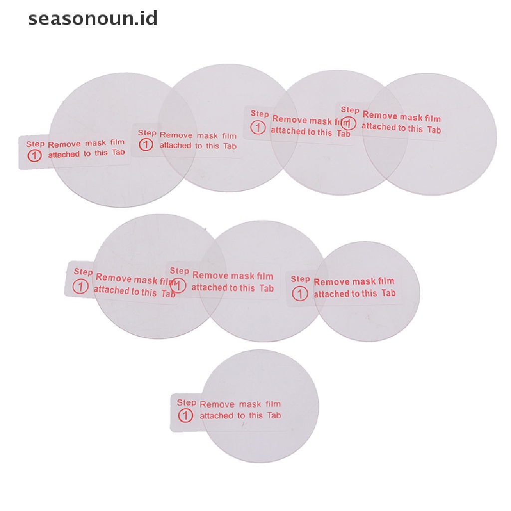 Seasonoun 1pc Pelindung Layar Tempered Glass Untuk Jam Tangan Bulat28.30.34.35.36.37.38/40mm.