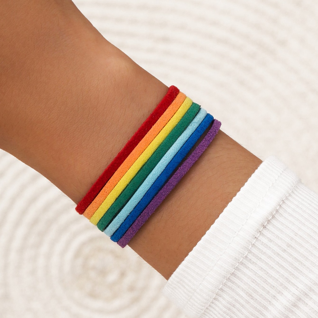 Tren Mode Multi-Warna Gelang Campuran Gelang Kreatif Yang Dipersonalisasi Tujuh Warna