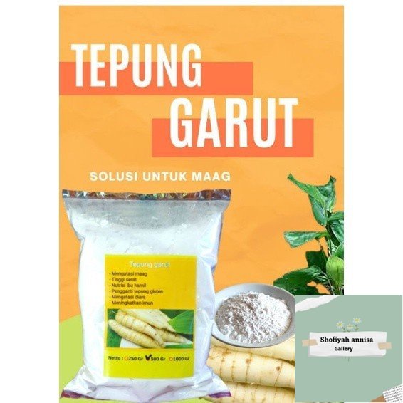 

[ PAKET 3 PCS ] Tepung garut irut HALUS 500 gram