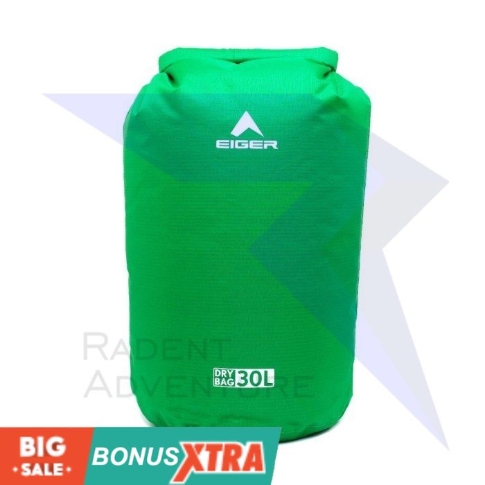 Kantong EIGER1989 DRY BAG 30L (ROUND) Green 91000 3450 Original Bandung KEREN AWET
