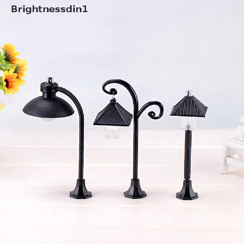 [Brightnessdin1] Miniatur Taman Lampu Jalan Boneka Lanskap Mikro Kerajinan Streetlight Home Decor Boutique