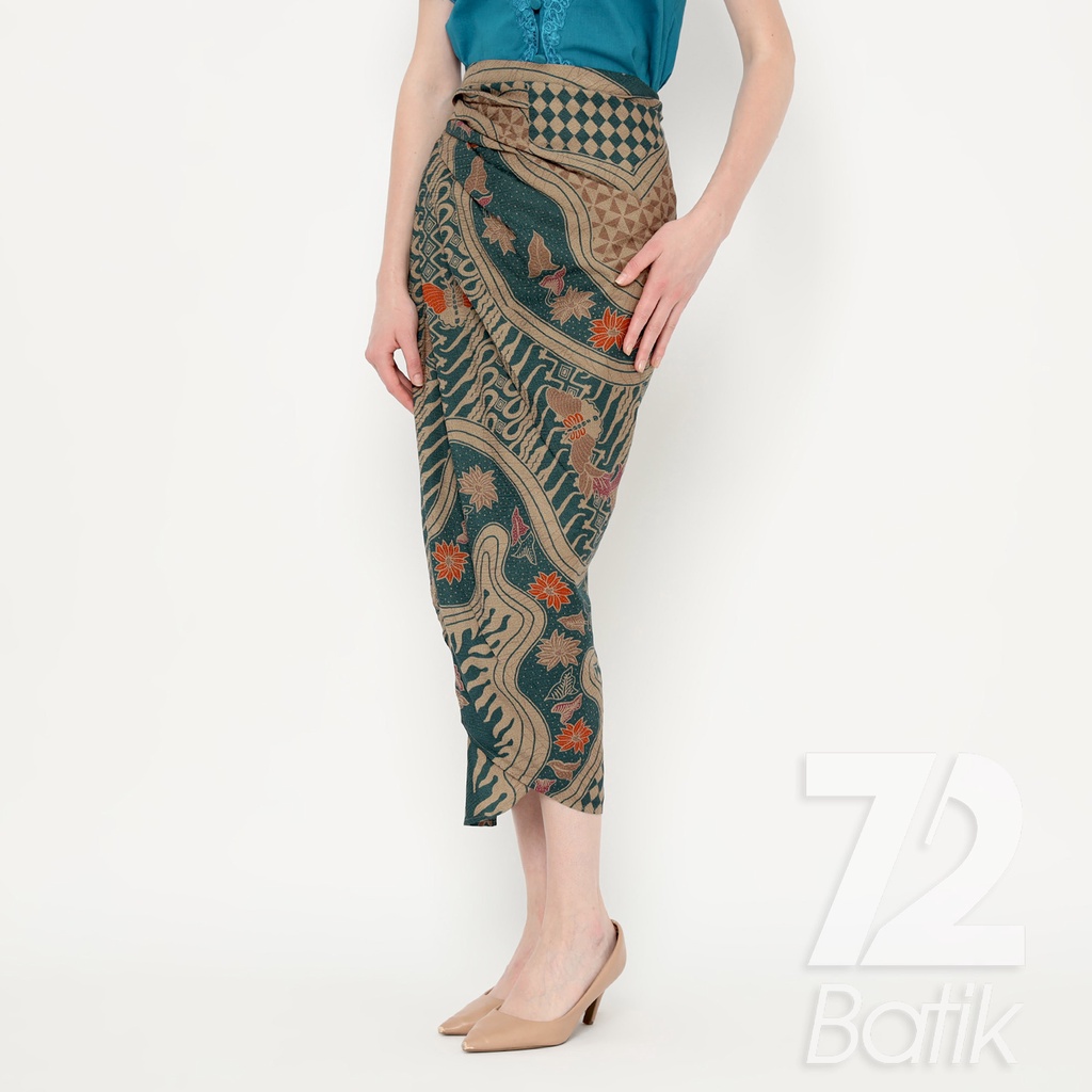 ROK BATIK SPAN Jena Skirt Lilit Kebaya Instan Modern Wanita Motif Sungai Kupu Hijau Kebiruan 723187 Cap 72 - Rok Batik Lilit Bawahan Skirt Kamen Kebaya Songket Batik Panjang Plisket Span Instan Jadi Bali Lembaran Premium Modern Untuk Wanita Kondangan