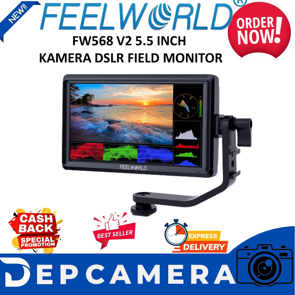 FEELWORLD FW568 V3 5.5 INCH KAMERA DSLR FIELD MONITOR