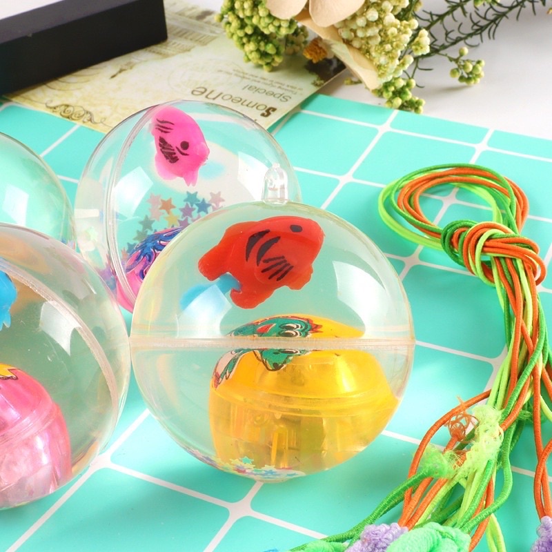 Mainan Anak - Bola Bekel JUMBO LED Bola Karet Air / Super Glitter Ball Lighting Water Ball / Mainan Anak Bola Nyala Lucu Bounchy
