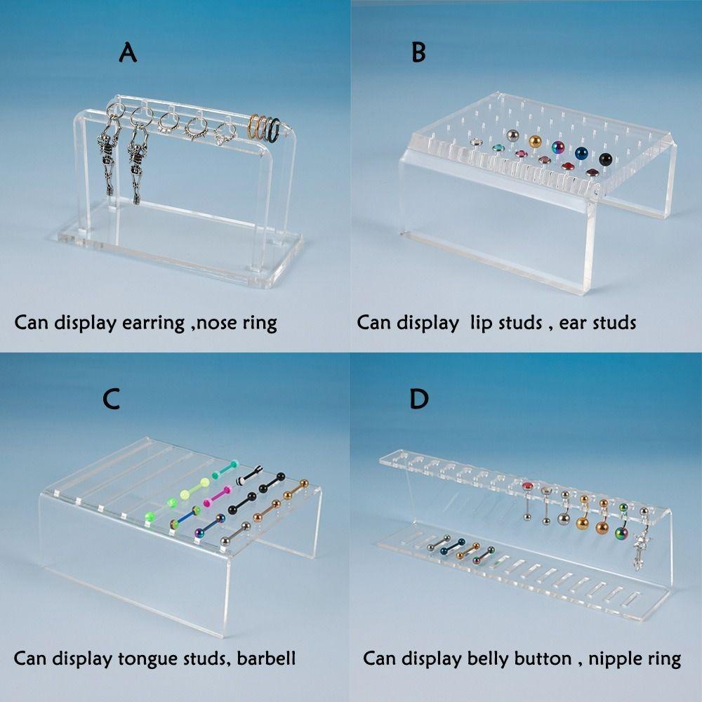 Needway   Rak Display Perhiasan Nyaman Kreatif Jewelry Organizer Stand Pusar Display 2-7 Tingkat Akrilik Tubuh Tindik Display Perhiasan