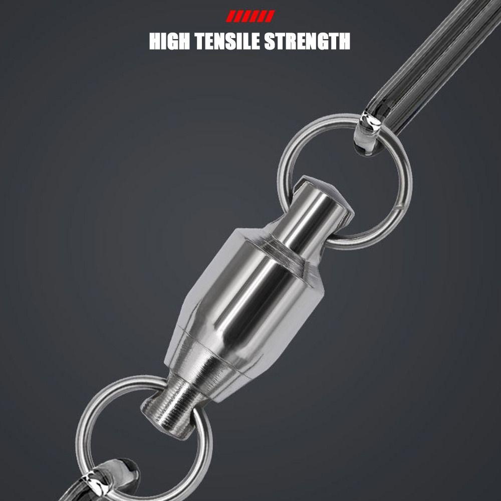 TOP 10pcs Konektor Memancing Rolling Swivel Tahan Lama Ukuran1# Kepada10# Tong Bearing Stainless Steel