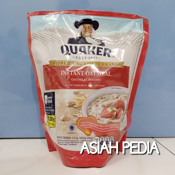 

[Ready Stock]bisa COD quaker oatmeal 1200 gr instant