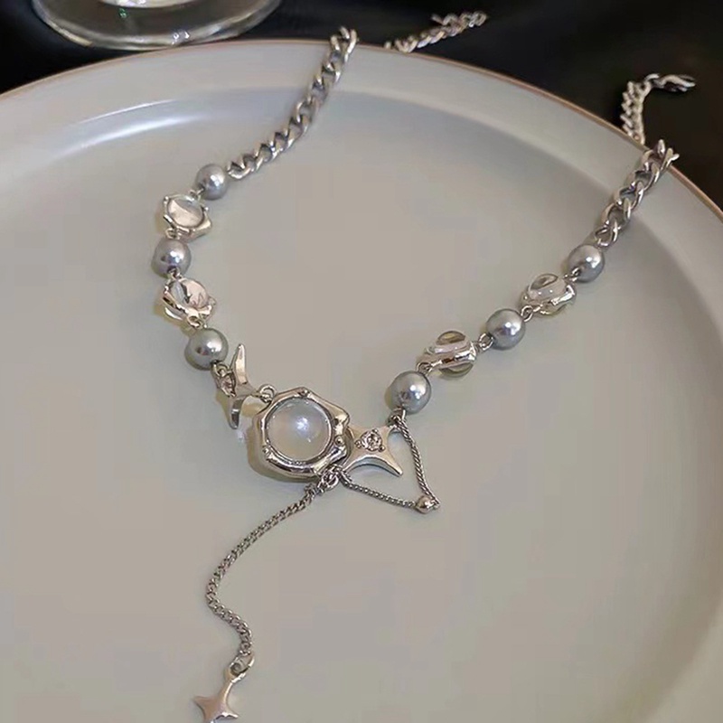 Desain Baru Indah Bintang Geometris Kristal Rantai Choker Kalung Korea Fashion Perhiasan Mengkilap Untuk Wanita Ulang Tahun Pernikahan