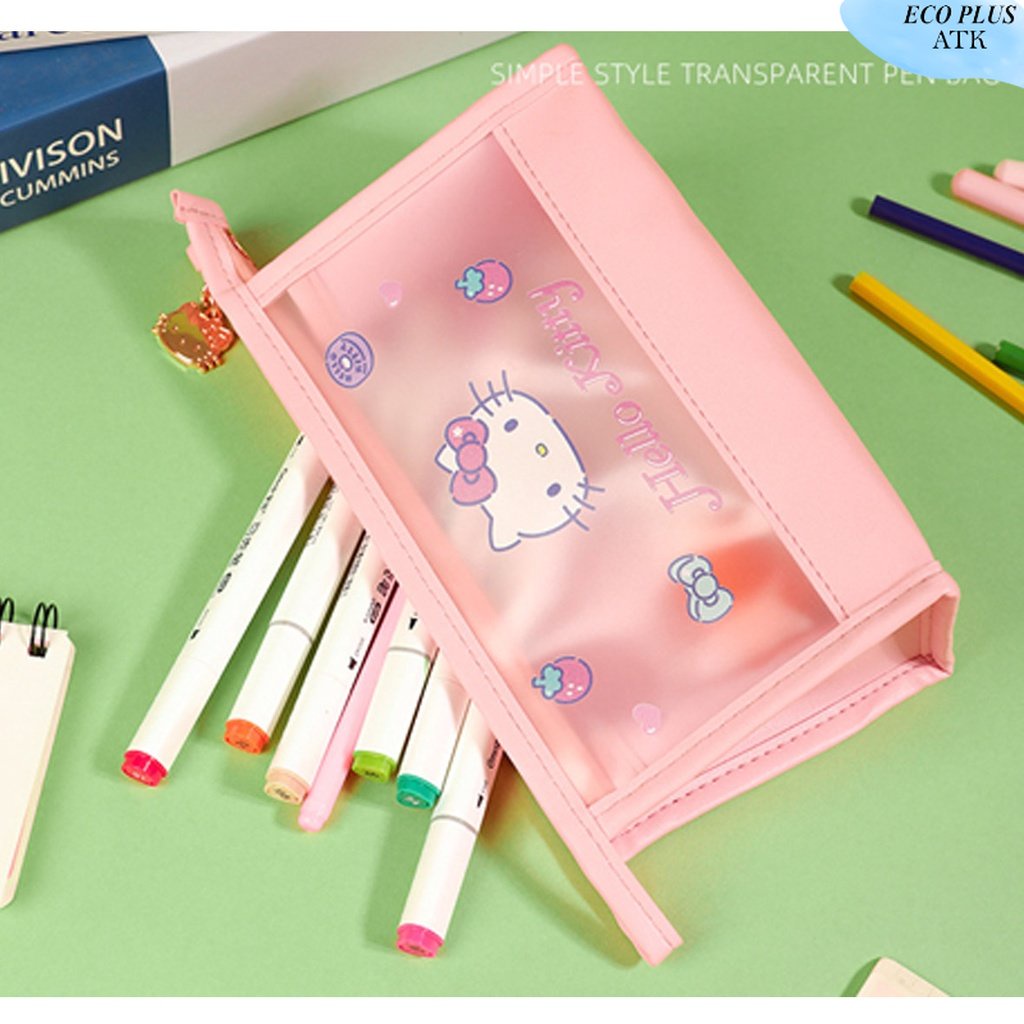 Storage Bag Pen Pensil Dompet Pensil Kosmetik Multifungsi Model Lucu Hkity