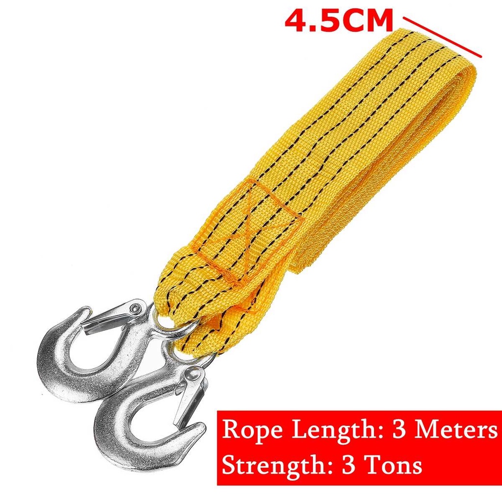 YGRETTE - JEELY Tali Derek Mobil Emergency Tow Rope - 3M - Yellow