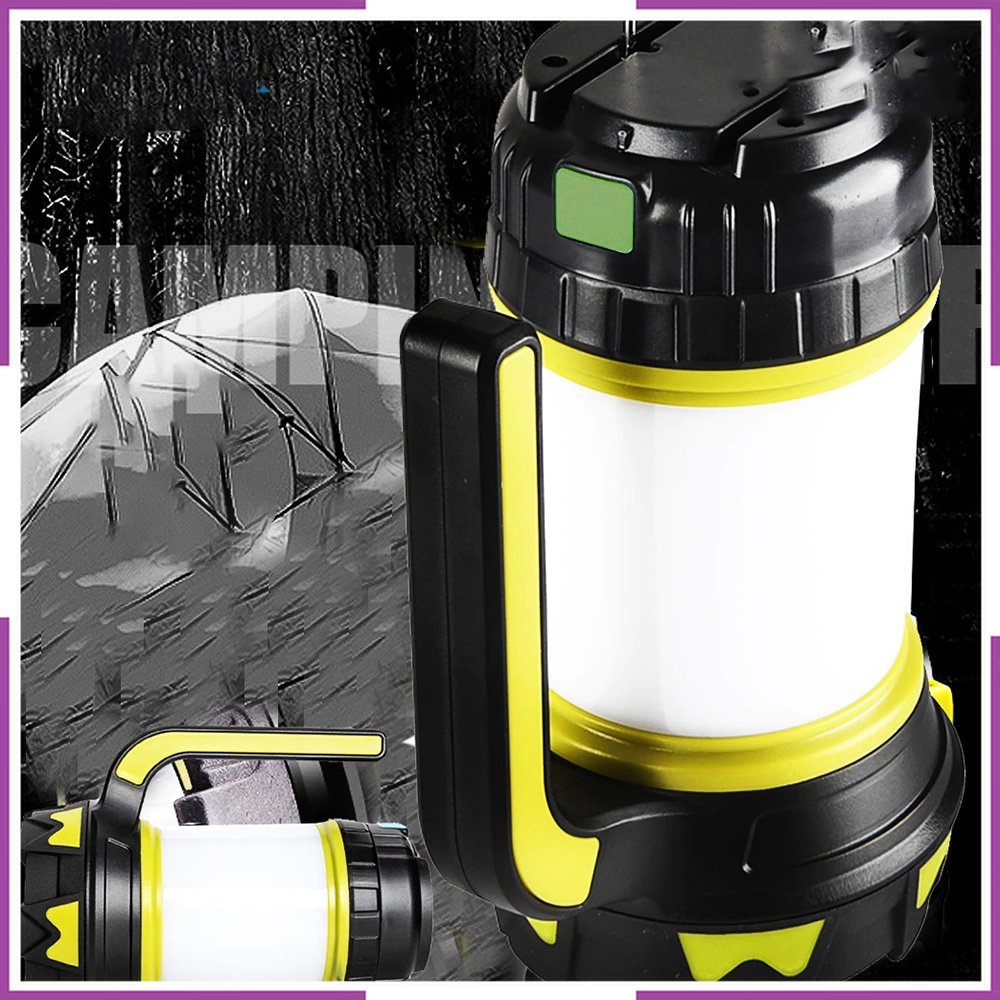 PROMO COD + AEFJ Senter LED Portable Flashlight Super Bright 6 Modes Power Bank - HC-261 - Black PRO