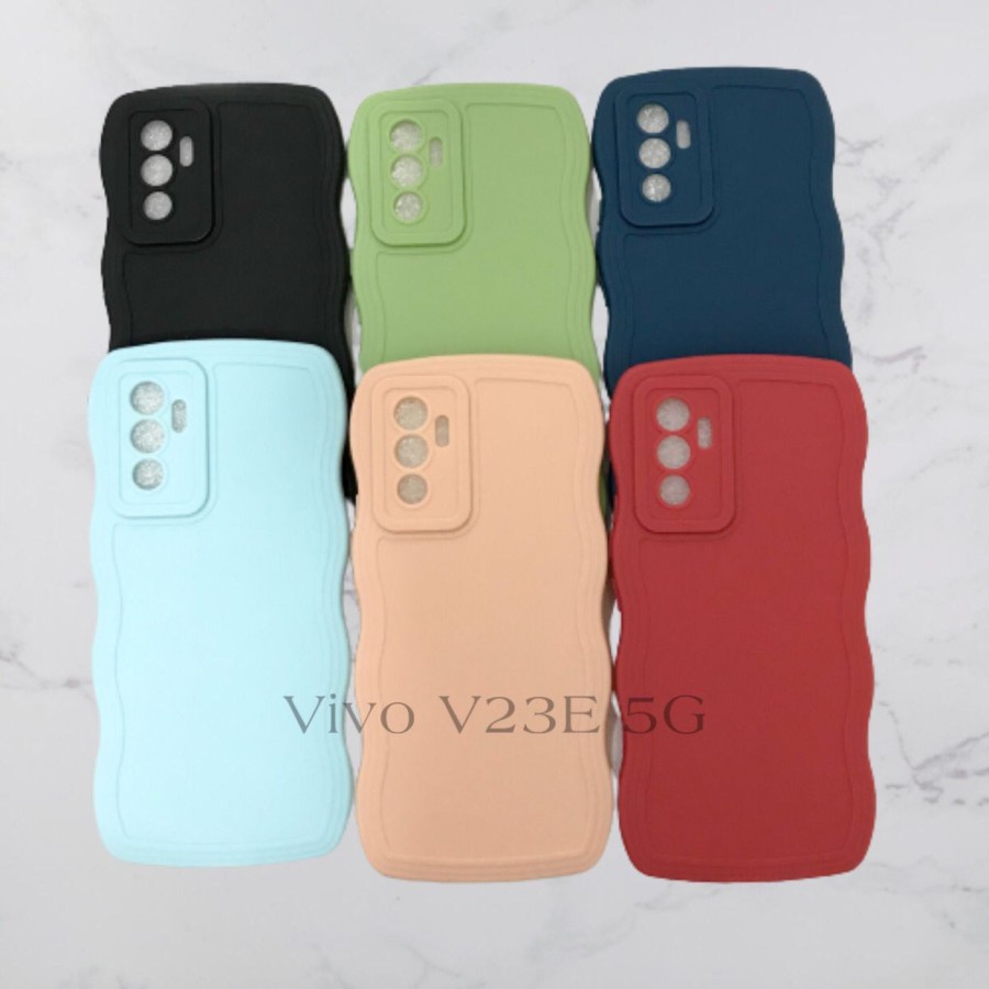 CASE VIVO V23E 5G - SOFTCASE SILIKON GELOMBANG WARNA PRO CAMERA - BD