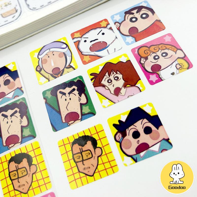 Kartun Lucu Bahan Scrapbook Sticker Melody Crayon Shin-chan Line Dog DIY Stiker Dekoratif -Doo