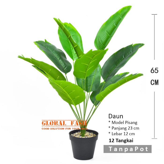 Daun Pisang Artificial / Daun Pisang Plastik / Dekorasi Tanaman Hias