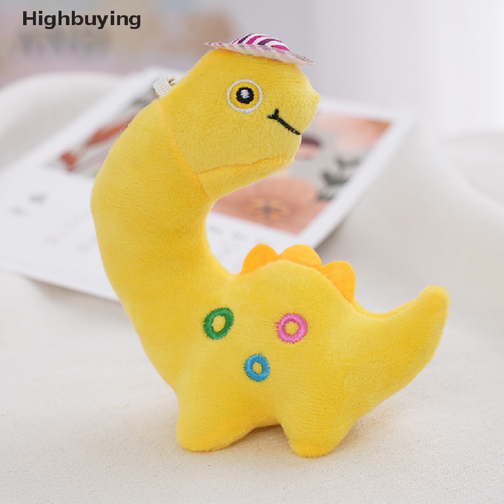 Hbid Kartun Dinosaurus Kecil Boneka Plush Boneka Mainan Liontin Gantungan Kunci Fashion Tas Mobil Accessries Keyring Hadiah Glory