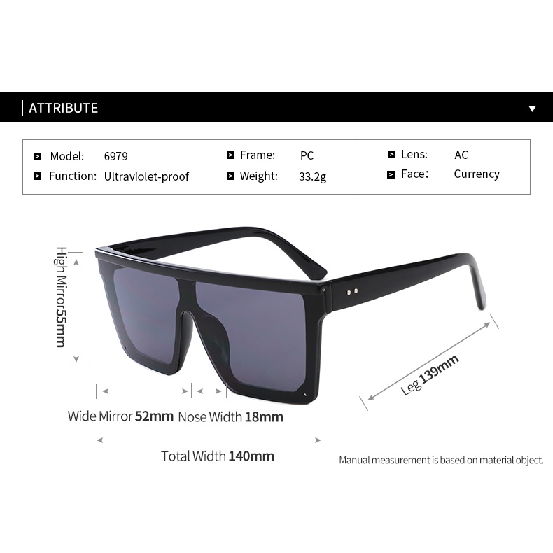 Kacamata Hitam Vintage Oversized Pria Dan Wanita Kacamata Hitam Kacamata Kotak