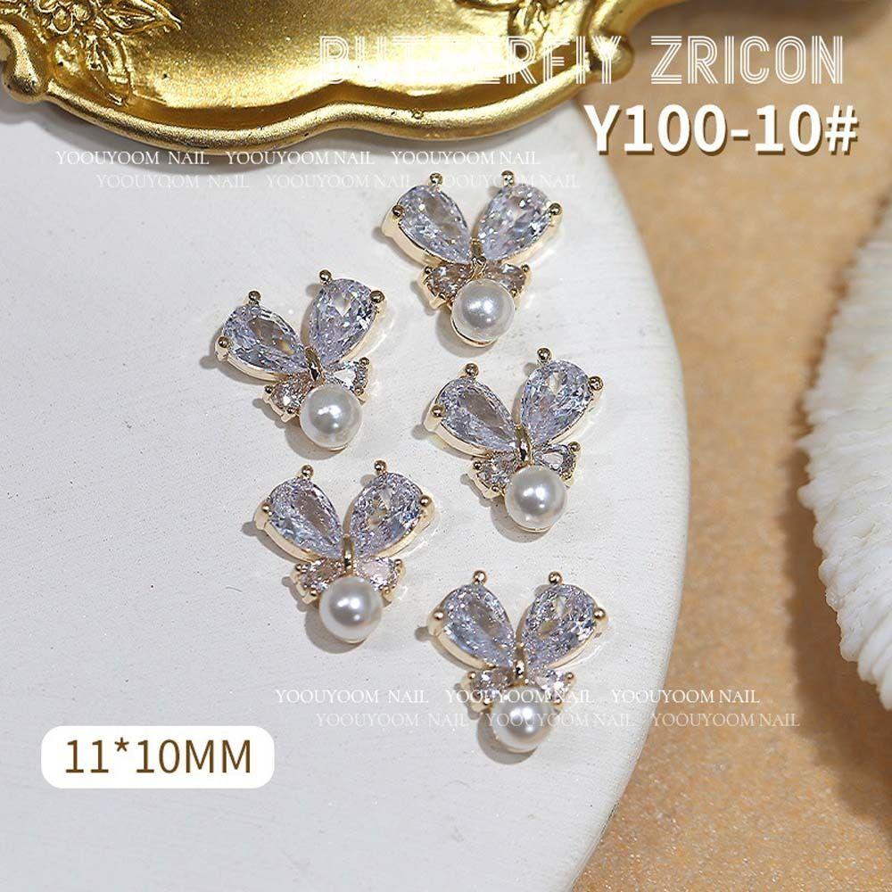 Mxbeauty Kupu-Kupu Dekorasi Kuku Fashion Mewah Emas Butterfly Manicure Aksesoris Kuku Jepang Nail Art 3D Nail Art Drills