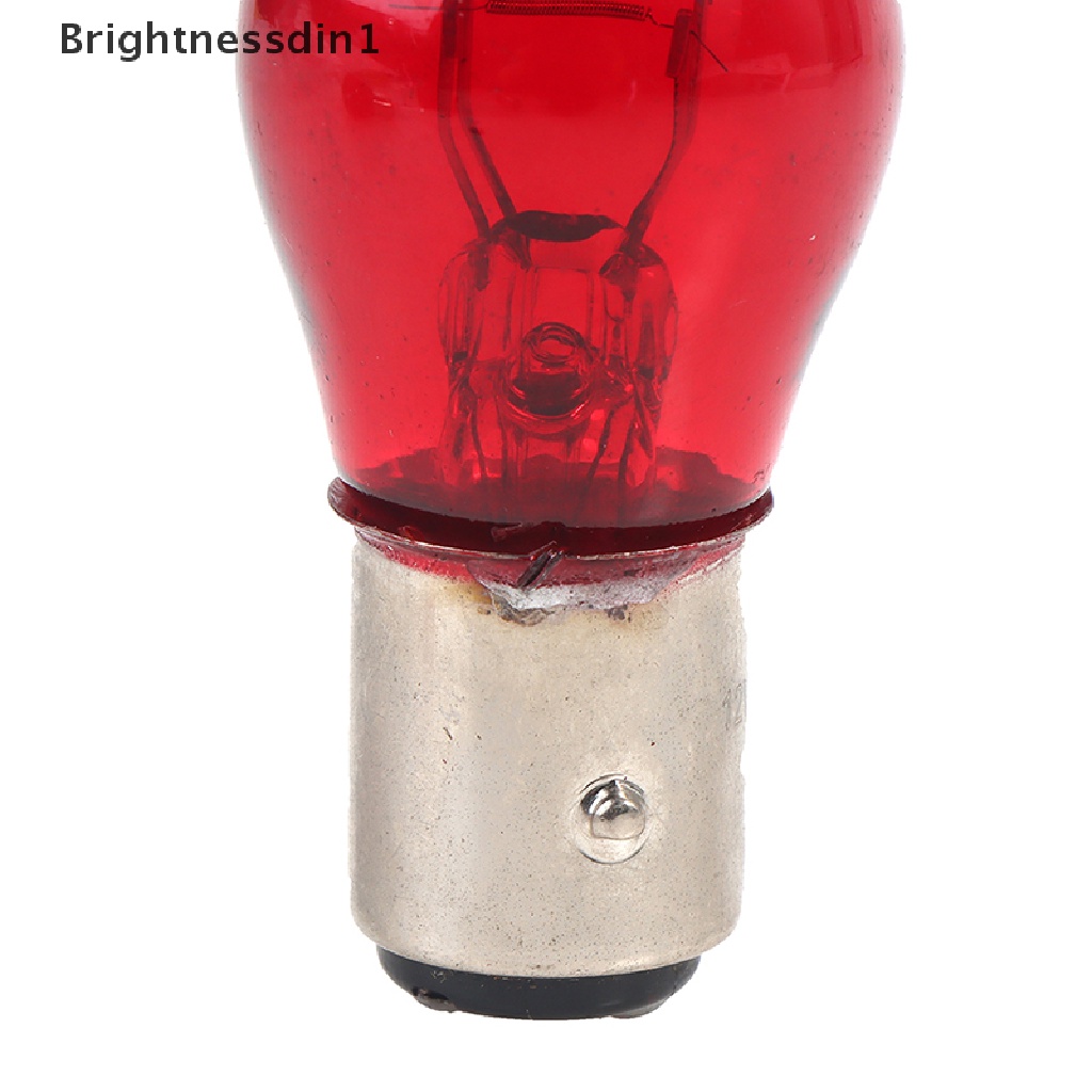 [Brightnessdin1] 2pcs BAW15D Red Rem Stop Tail Light Bohlam Mobil 12V Sein Lampu Peringatan Butik