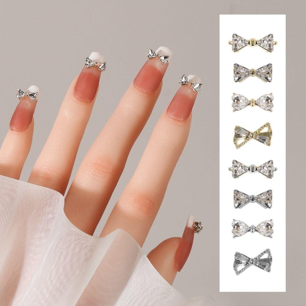 Mxbeauty Pesona Kuku 3D Mewah Alloy Zirkon Nail Art Dekorasi