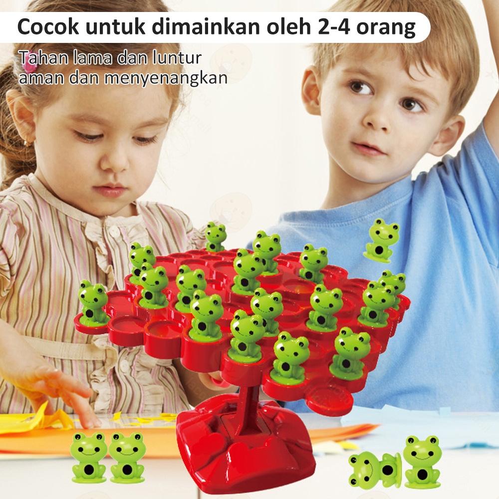 Poney Frog balance tree Keseimbangan katak pohon anak Mainan papan balance tree Board game