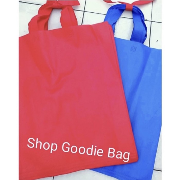

⭐BISA COD⭐ LUSINAN(12pcs)-Goodie Bag Handle Lipat Samping 45x51x10- Tas Spunbond