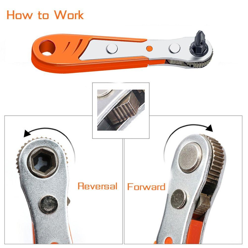 Populer Hexagon Ratchet Spanner Household Socket Tools Mata Bor Kunci Pas Perbaikan