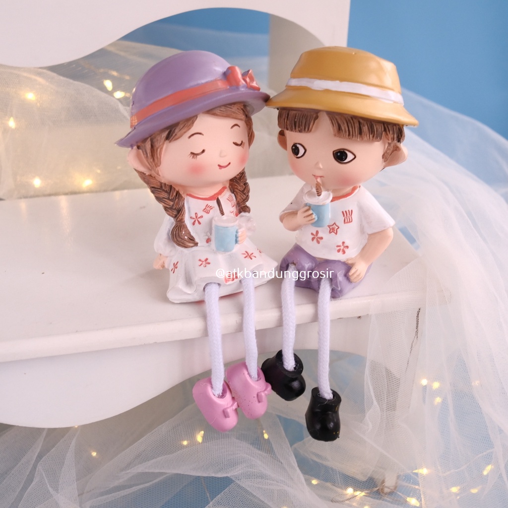 Set Miniatur Pajangan Boneka Resin Patung pacar pernikahan wedding kado birthday hampers  hadiah ultah rekomendasi gifbox meja rumah- SHSNP