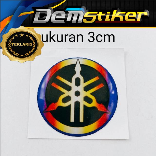 emblem sticker timbul logo GARPUTALA YAMAHA  MIO d thailand  rainbow twotone