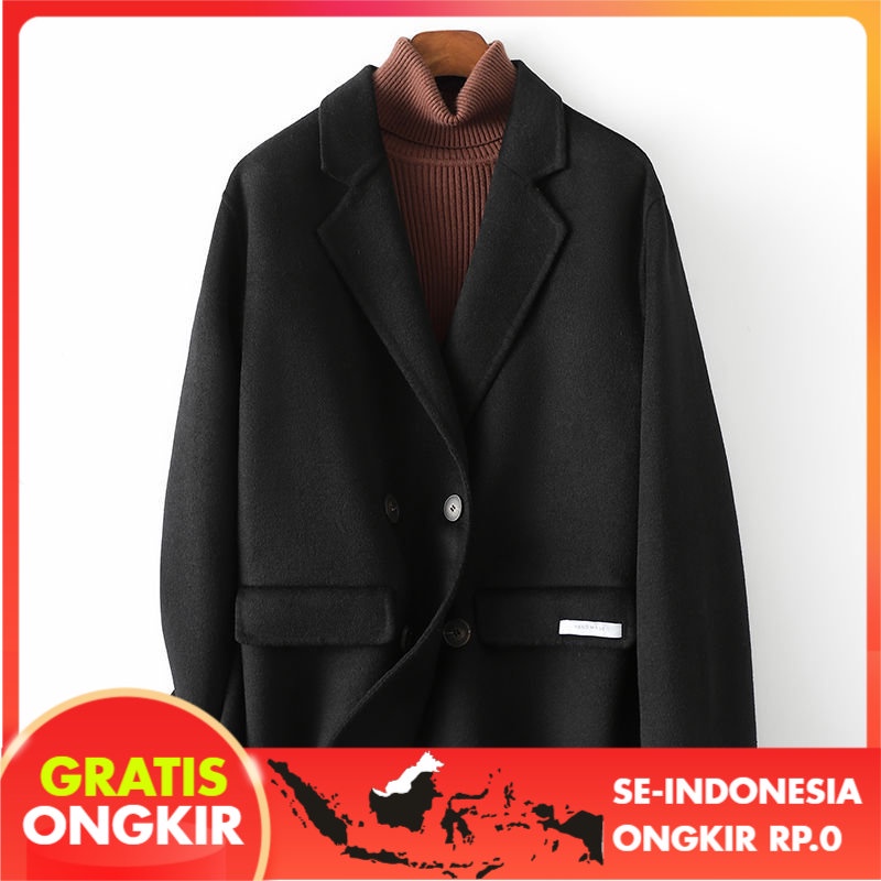 Jas Wanita [Sold Out Tanpa Kompensasi] 100 Wol 2023   Dua Sisi Wol Mantel Wanita Kasual Wol mantel