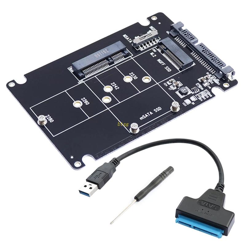 Btsg Untuk M.2 (NGFF) &amp; mSATA Ke III Adapter Converter Card