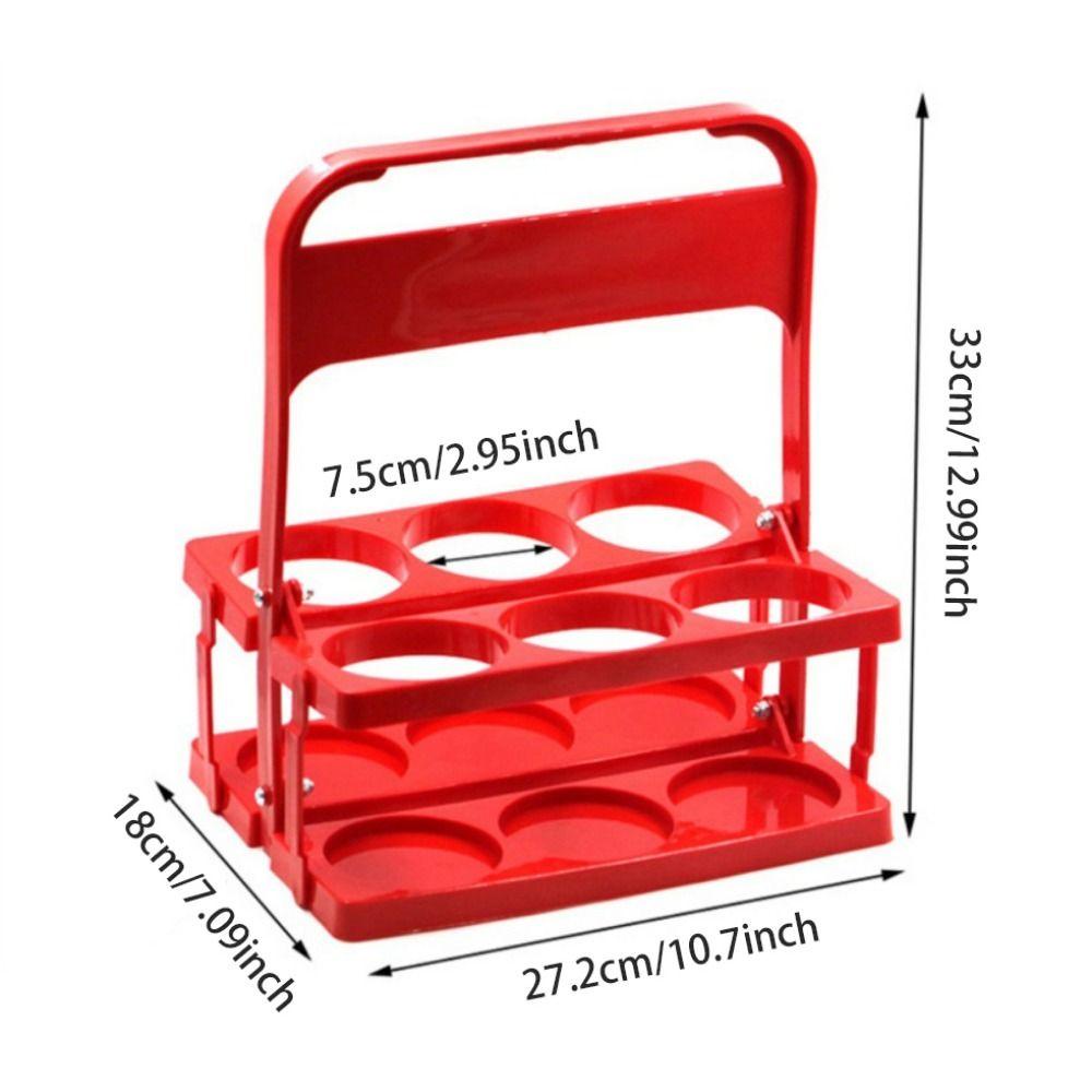 [Elegan] Rak Minuman Portable2023Untuk Piknik Camping Reusable Foldable Handle Drink Rack
