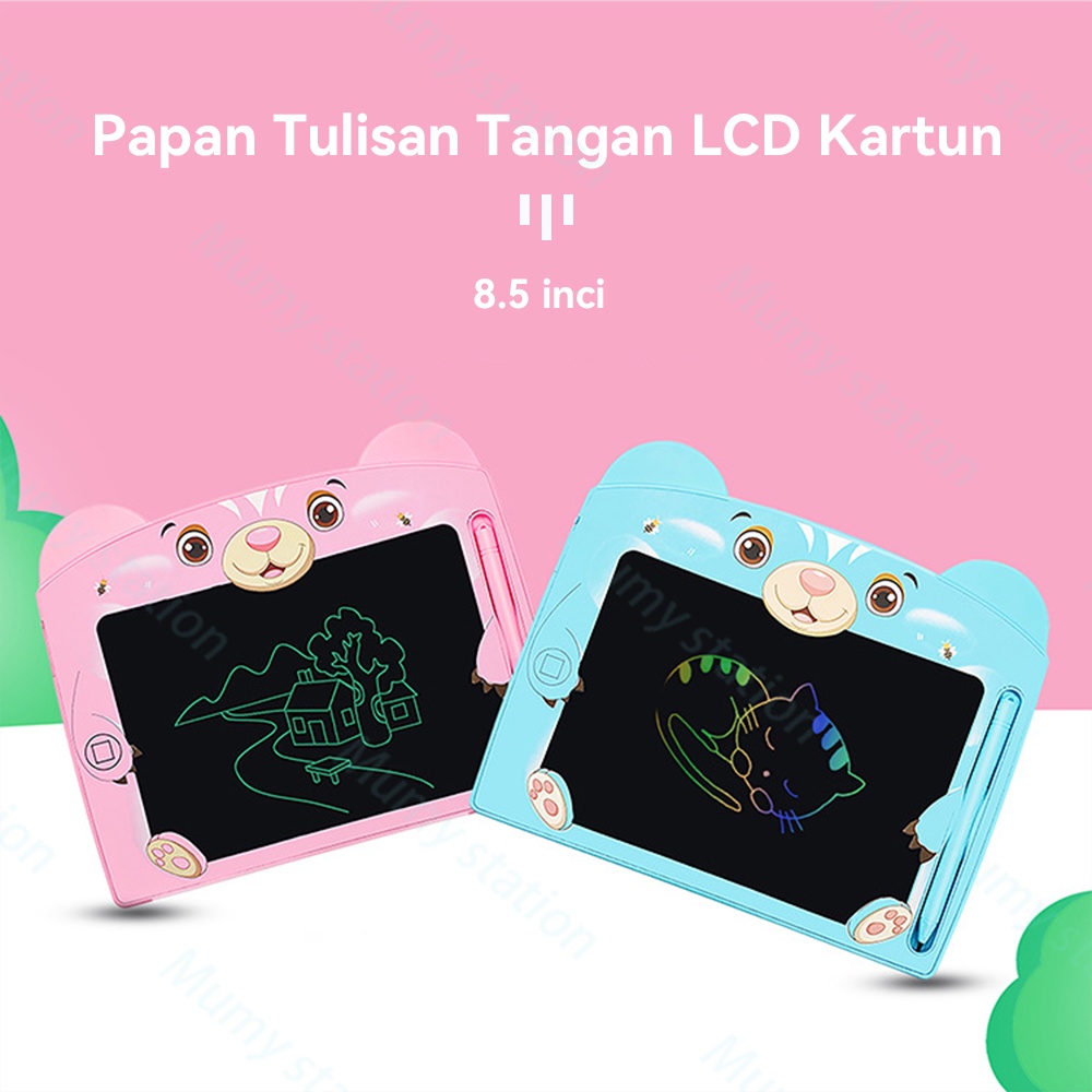 Mumystation LCD Writing Drawing Tablet Karakter / Papan Tulis Gambar Mainan Edukasi / Drawing Pad anak