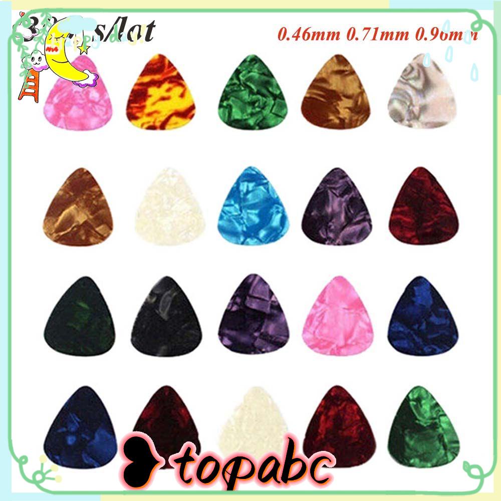 Top 30pcs 0.46mm 0.71mm 0.96mm Picks Gitar Warna Warni Acoustic Fashion Celluloid