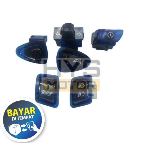 [COD] Tombol Saklar Set Warna Transparan Variasi Aksesoris Motor Honda Vario Beat Scoopy - 6 pcs
