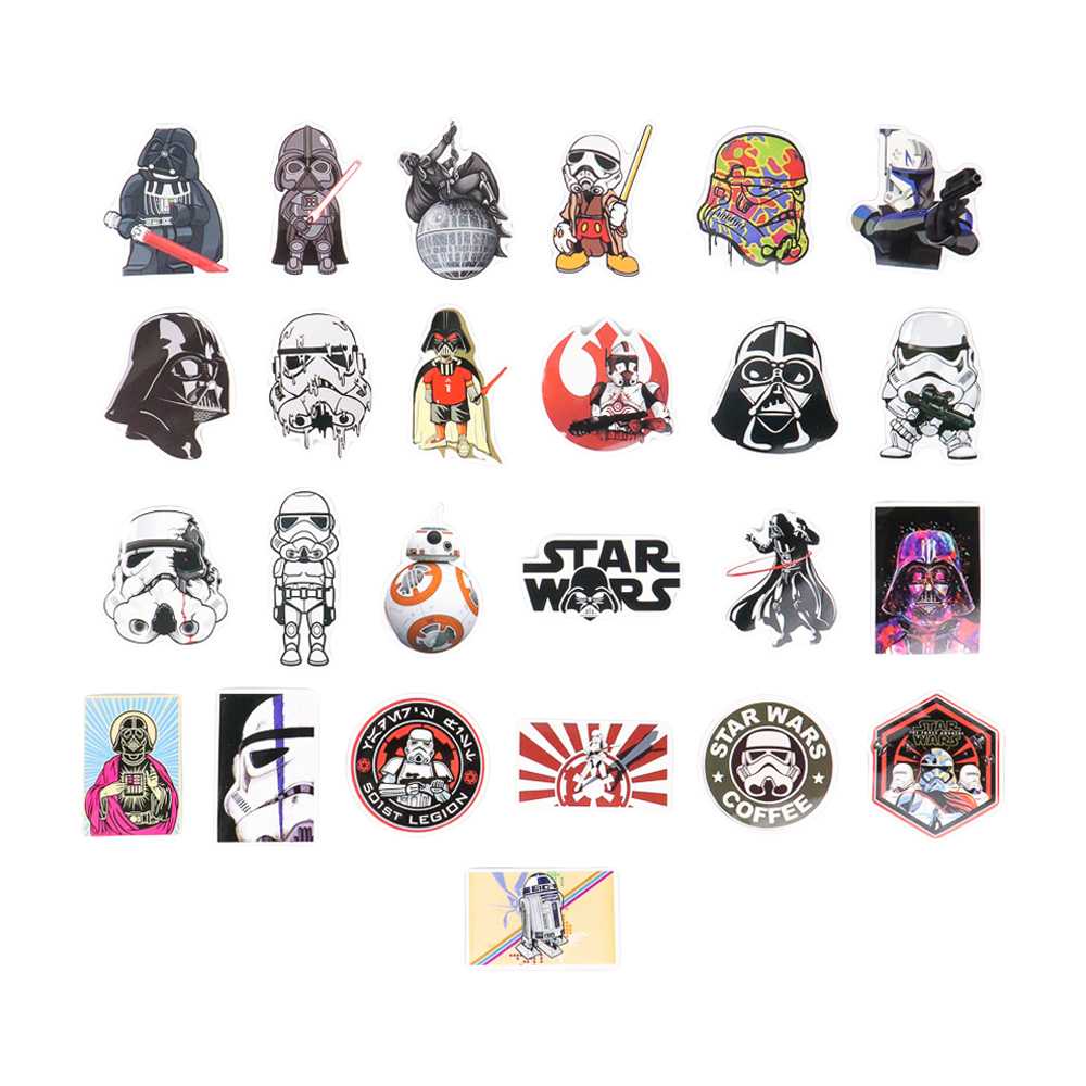 (BISA COD) FTIHSHP Stiker Tempel Star Wars 25 PCS