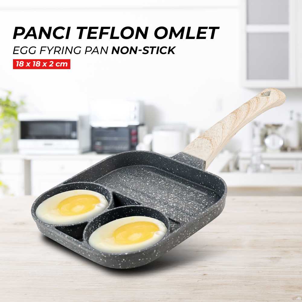 (BISA COD) FTIHSHP Jianbaoyuan Teflon Panci Telur Omelet Egg Fyring Pan Non-stick - JBY-257