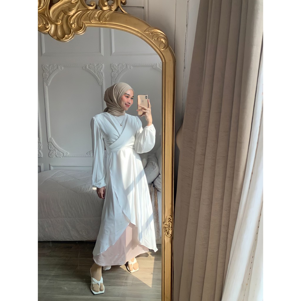 Best Seller | ELENA Tunik Dress | Baju Fashion Wanita Muslim Terlaris | Gamis Polos Casual Kekinian 