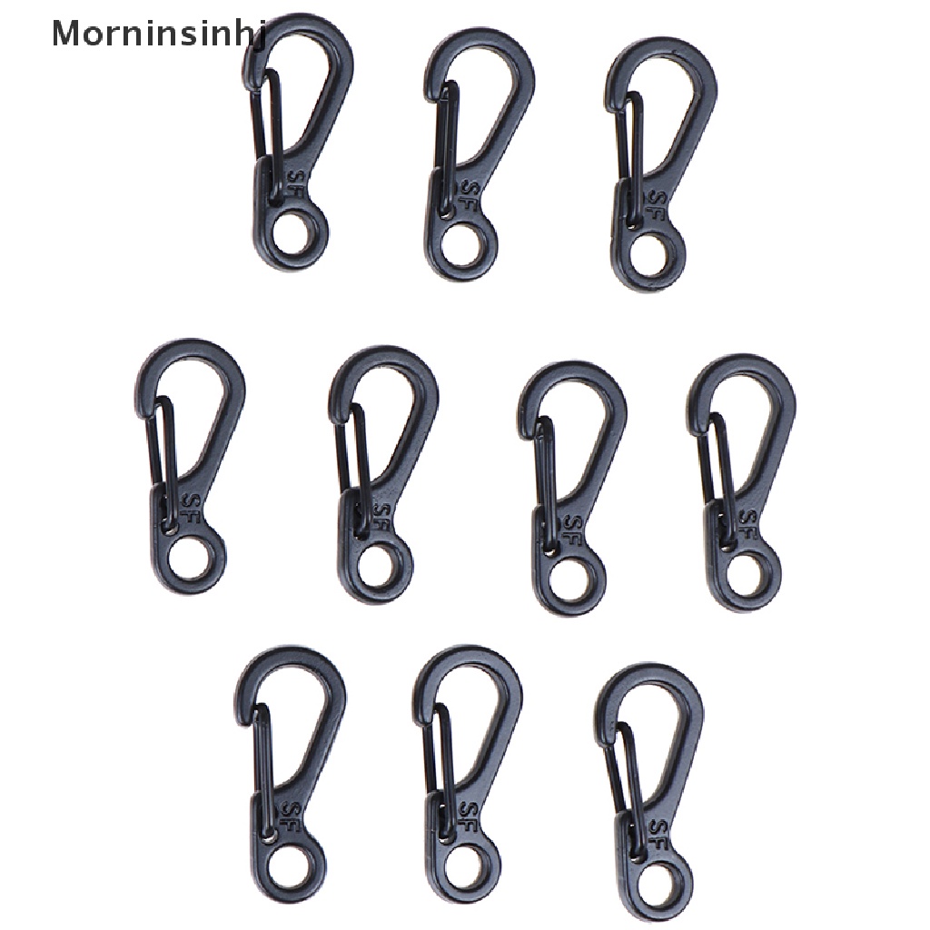 Mornin 10PCS Klip Carabiner Mini Snap Spring Clasp Hook Gantungan Kunci Alat Camping id